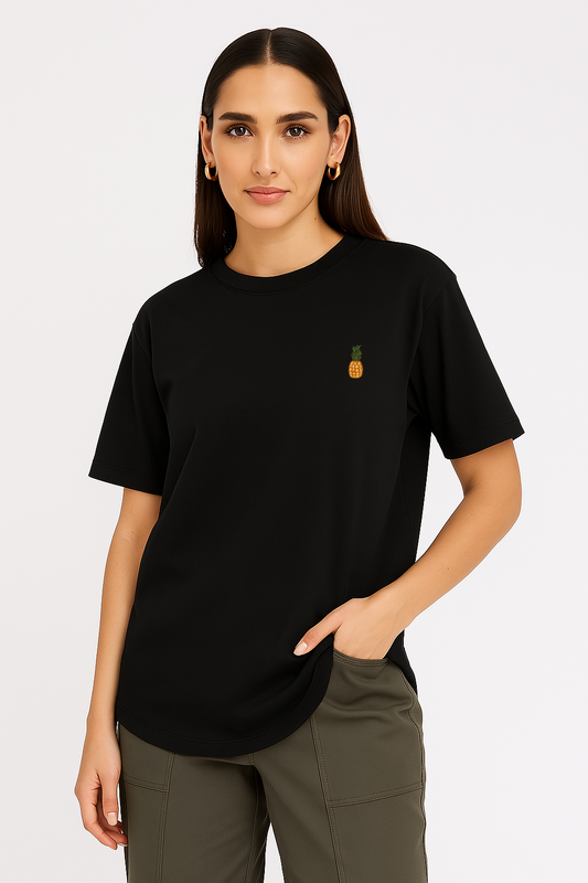 Pineapple Tee - Fun Summer Vibe Black