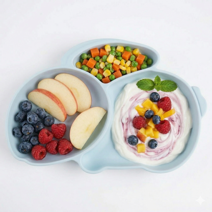 Silicon Bunny Plate - Blue