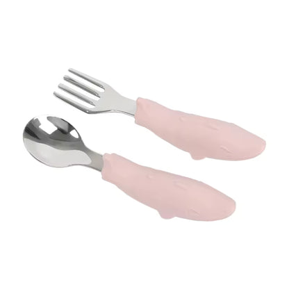 Liore Little Shark Spoon & Fork - Blue