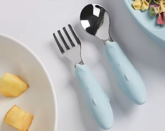 Liore Little Shark Spoon & Fork - Blue