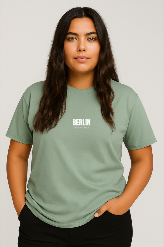 Berlin Typography Tee Green